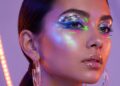 Glitchy Glam Asymmetrical Makeup Trend